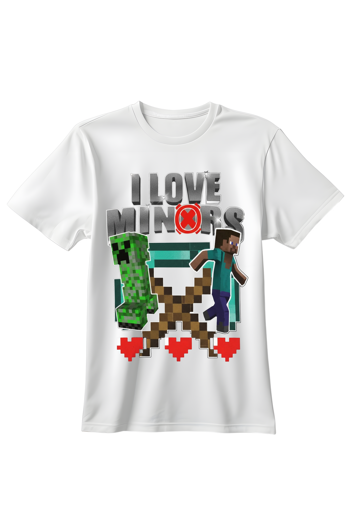 Koszulka I Love Minors Minecraft – Funny Gaming T-shirt W17