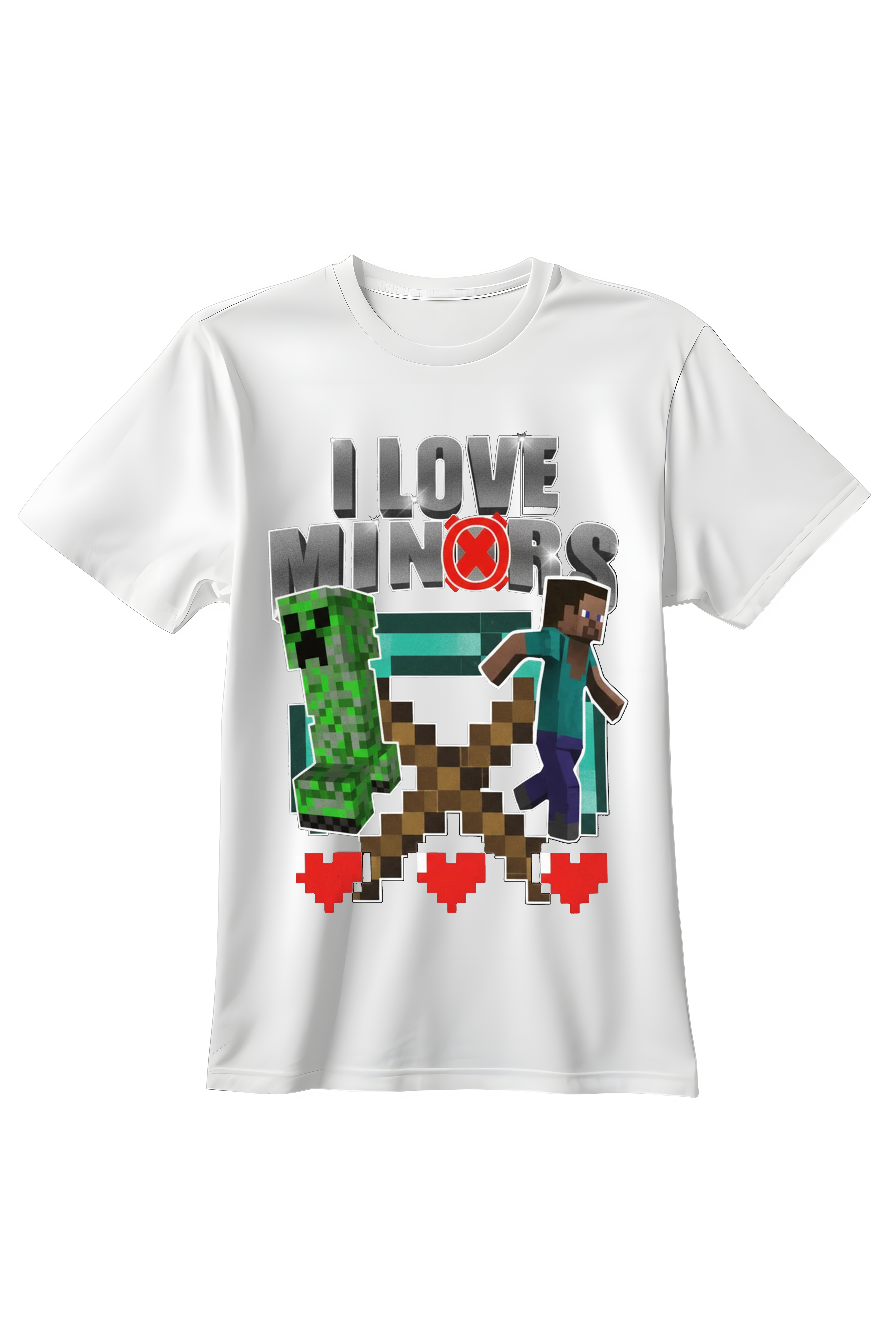 Koszulka I Love Minors Minecraft – Funny Gaming T-shirt W17